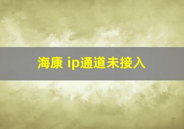 海康 ip通道未接入